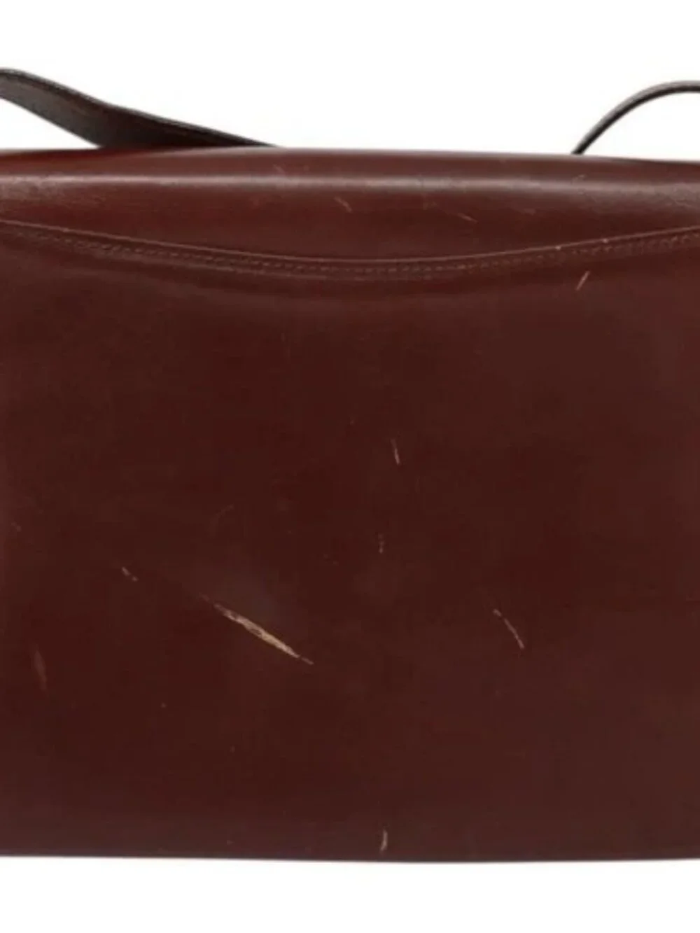 Salvatore Ferragamo Shoulder Bag Leather Brown Gold Auth BA8006